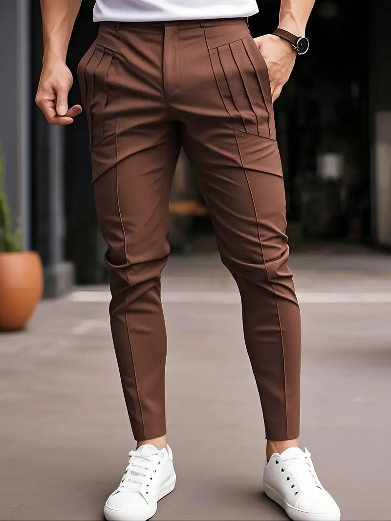 Edgardo | Pantalones Ajustados Con Pliegues Y Corte Cónico Para Hombre