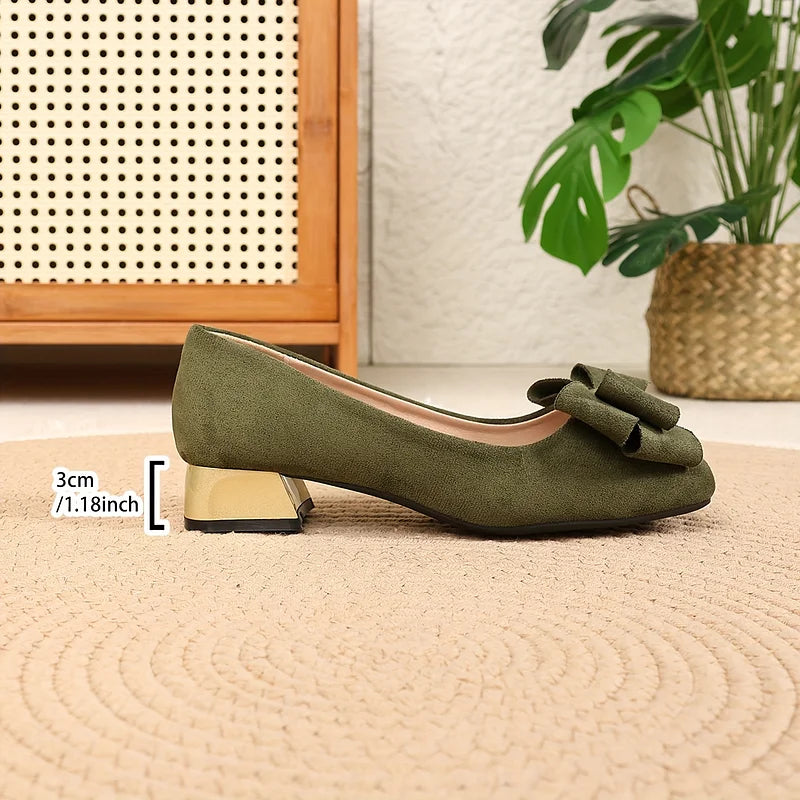 Fiamavetta | Zapatos de tacón bajo con moño elegante