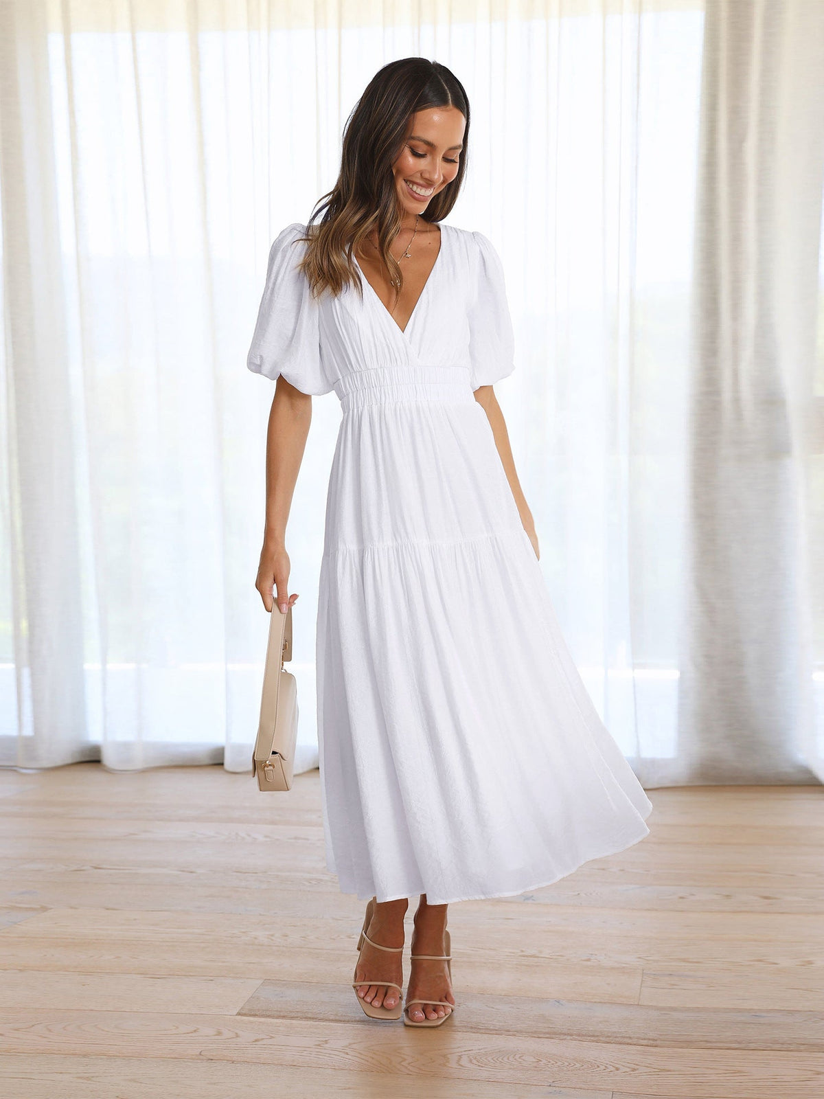 Delphine | Vestido Midi Con Escote V
