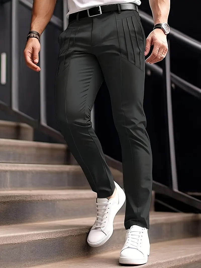 Edgardo | Pantalones Ajustados Con Pliegues Y Corte Cónico Para Hombre