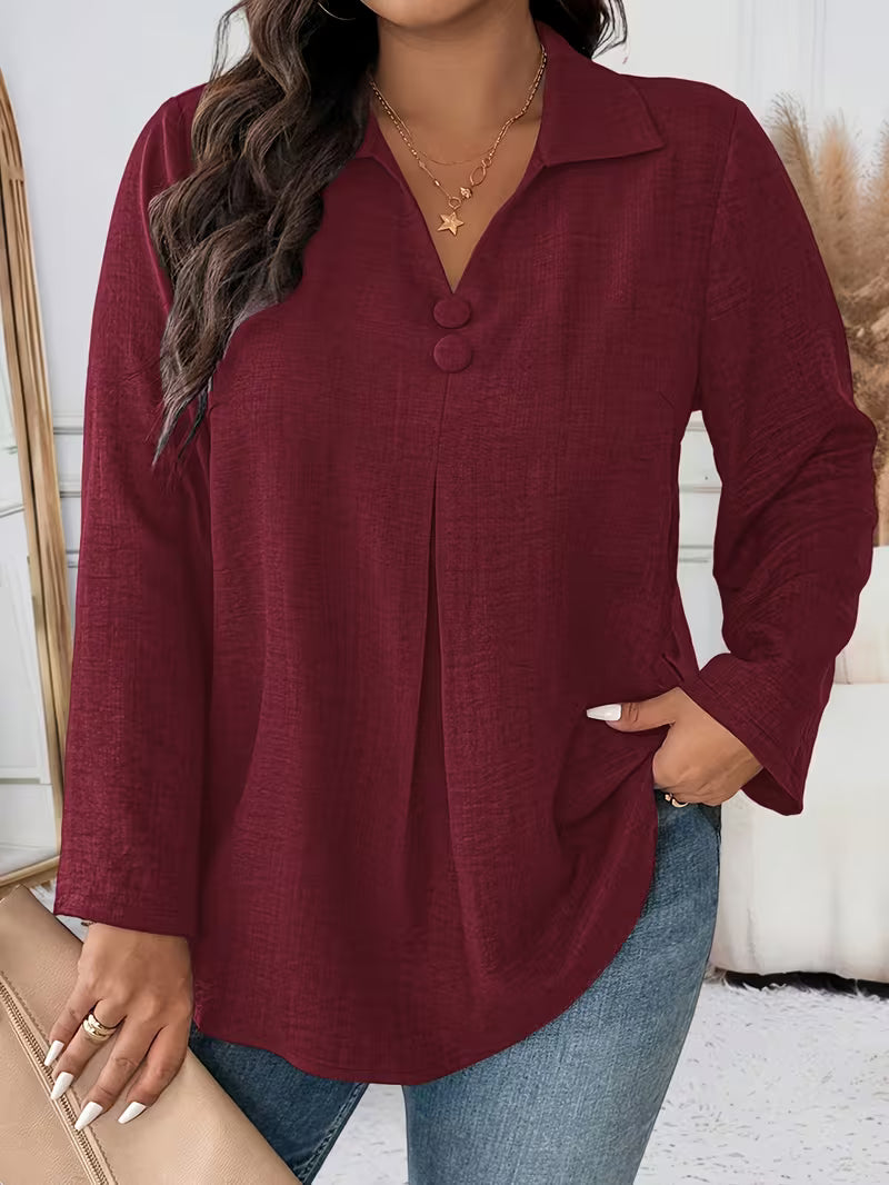 Noyelle | Blusa Holgada de Manga Larga con Botones