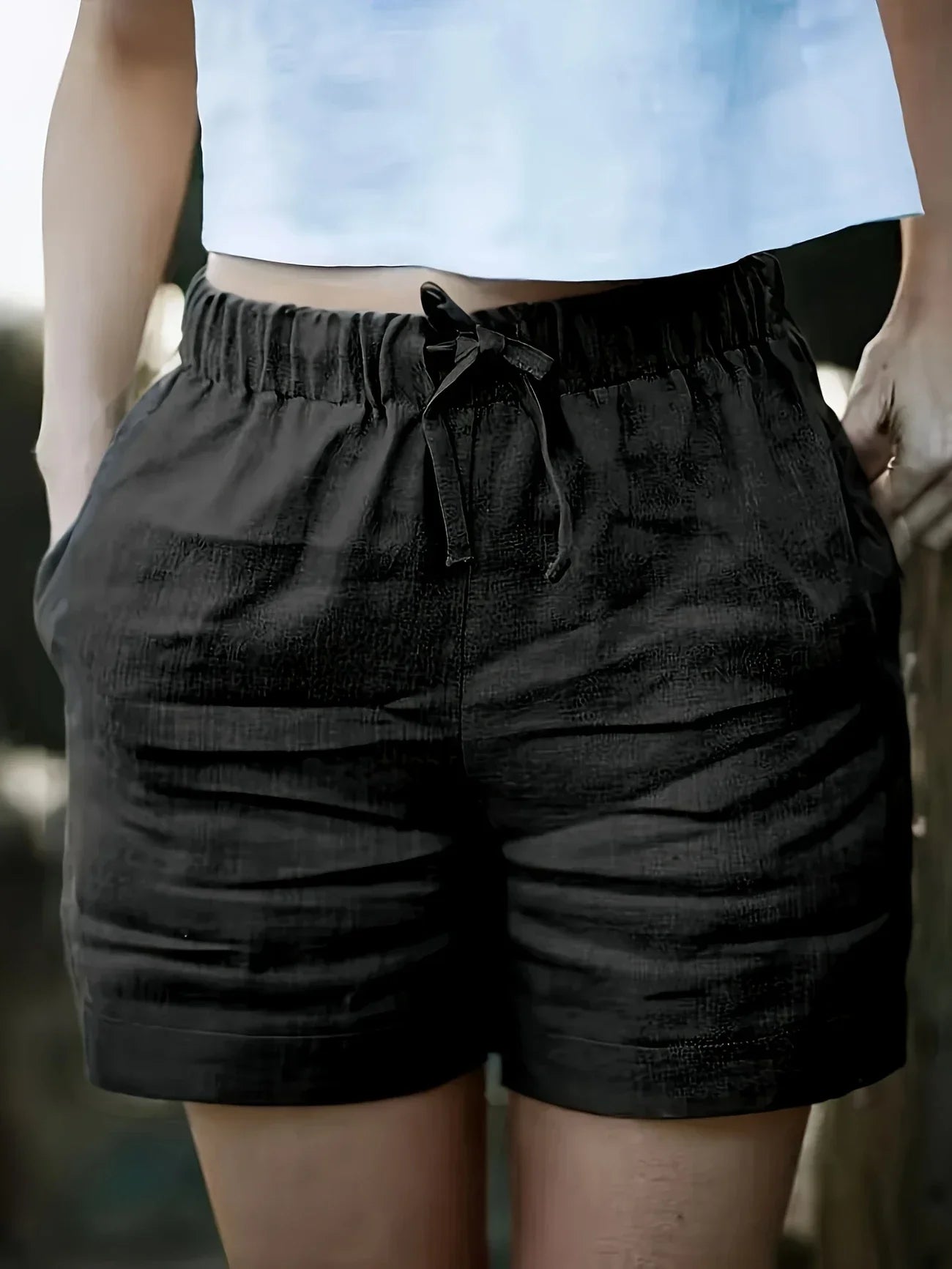 Niamh | Pantalones Cortos de Verano Informales Con Cordón y Bolsillos