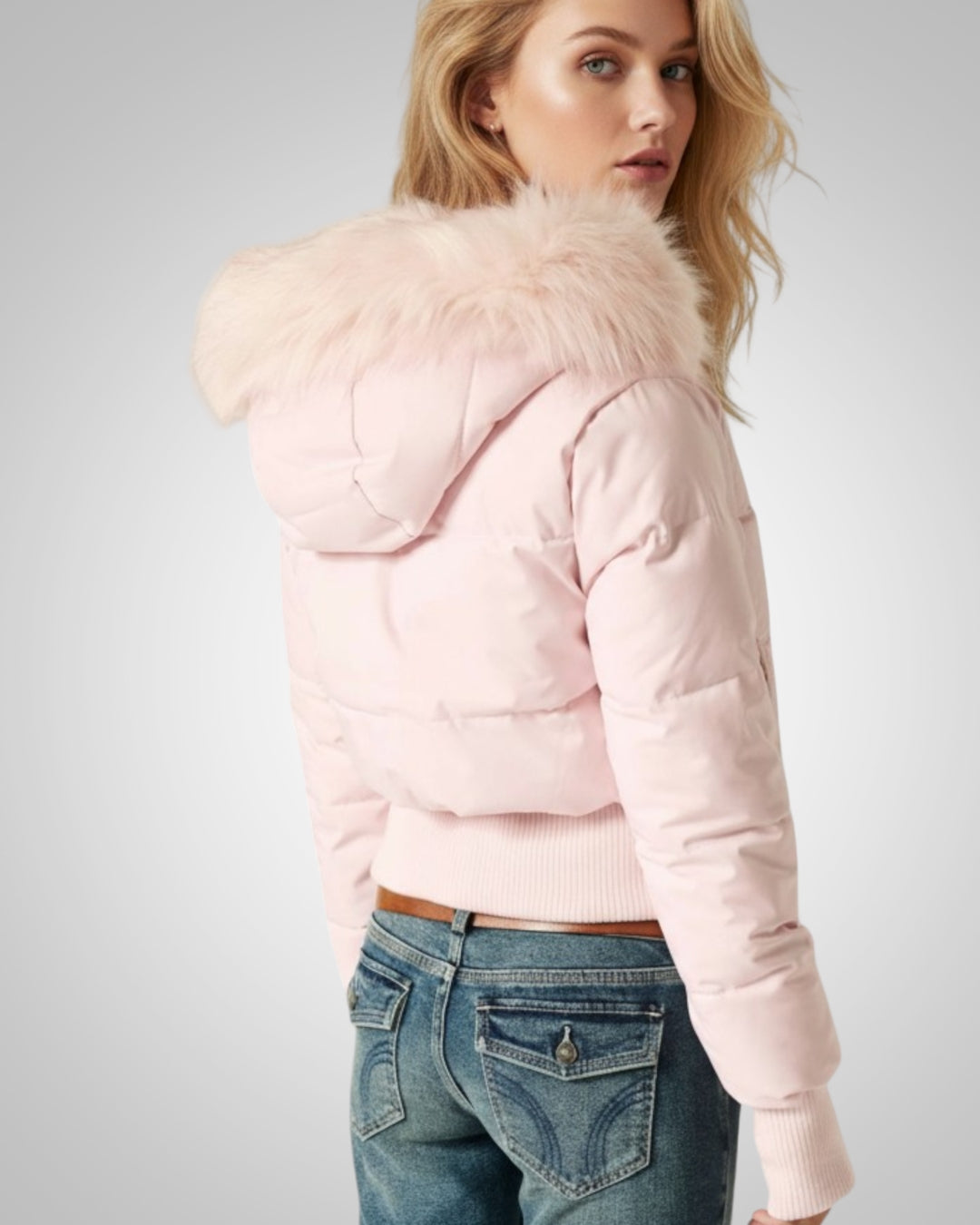 Isabel | Chaqueta acolchada con capucha de piel sintética