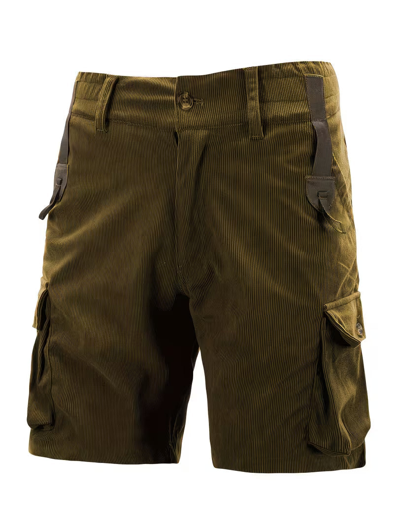 Jorit - Pantalones Cortos Carga De Pana Con Tejido