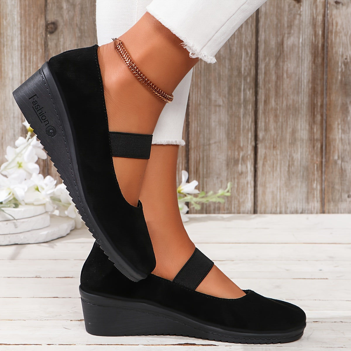 Amelia | Zapatos de cuña con diseño de tira