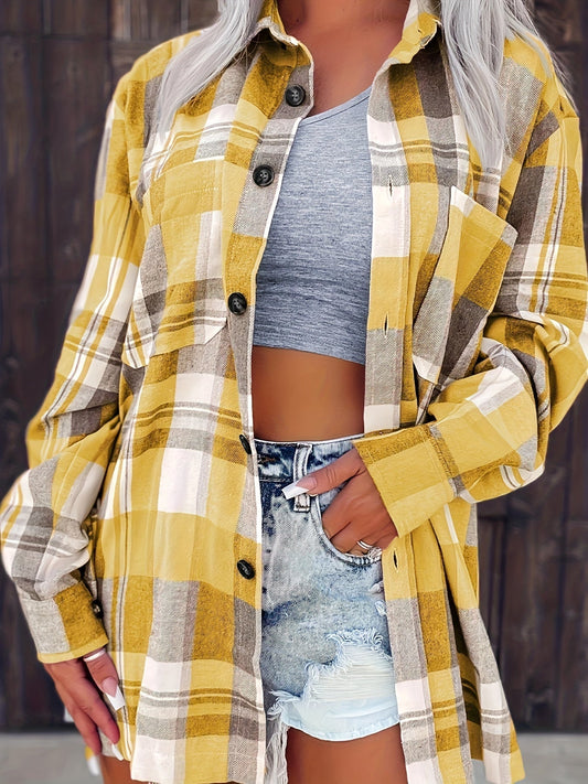 Yenira | Camisa De Cuadros De Manga Larga