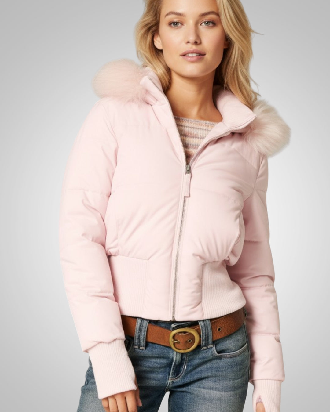 Isabel | Chaqueta acolchada con capucha de piel sintética