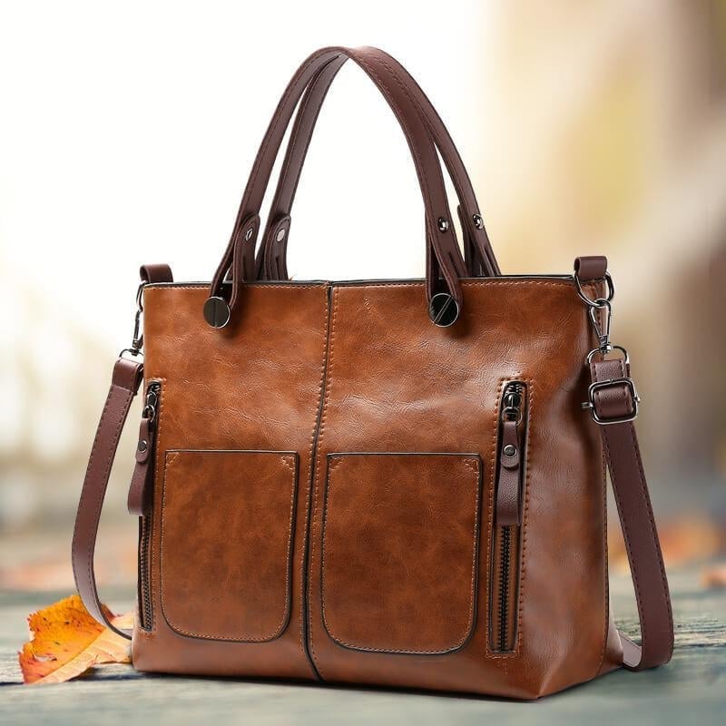 CarryNest - Bolso Bandolera Vintage Con Doble Asa