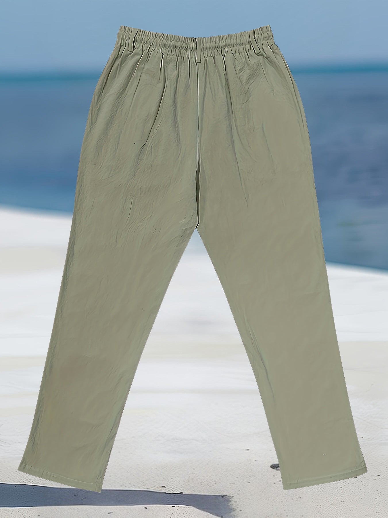 Aznar - Pantalón recto de lino con Cordón