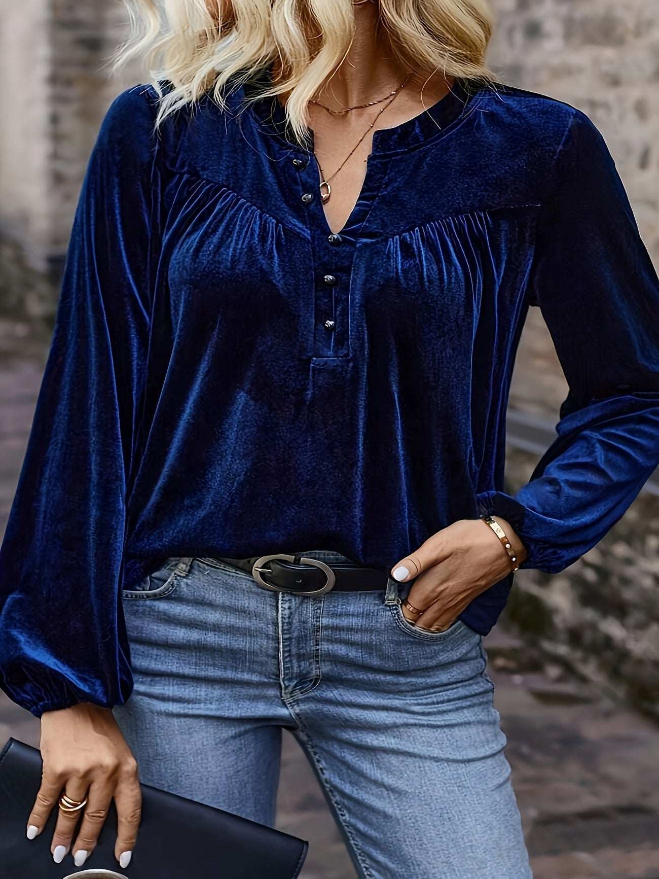 Ramina | Blusa De Manga Larga Con Botones