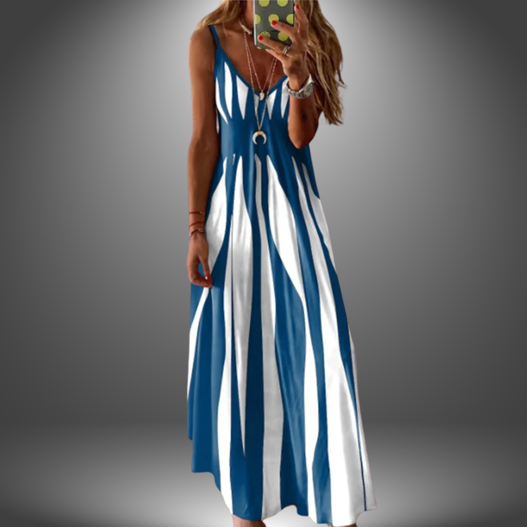 Angela | Vestido Largo Tirantes Estampado