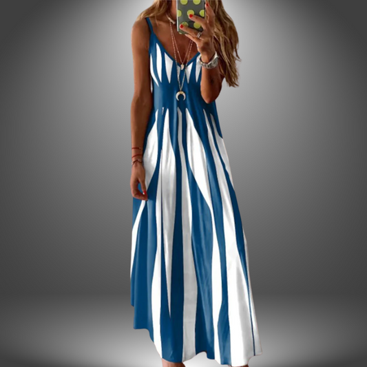 Angela | Vestido Largo Tirantes Estampado
