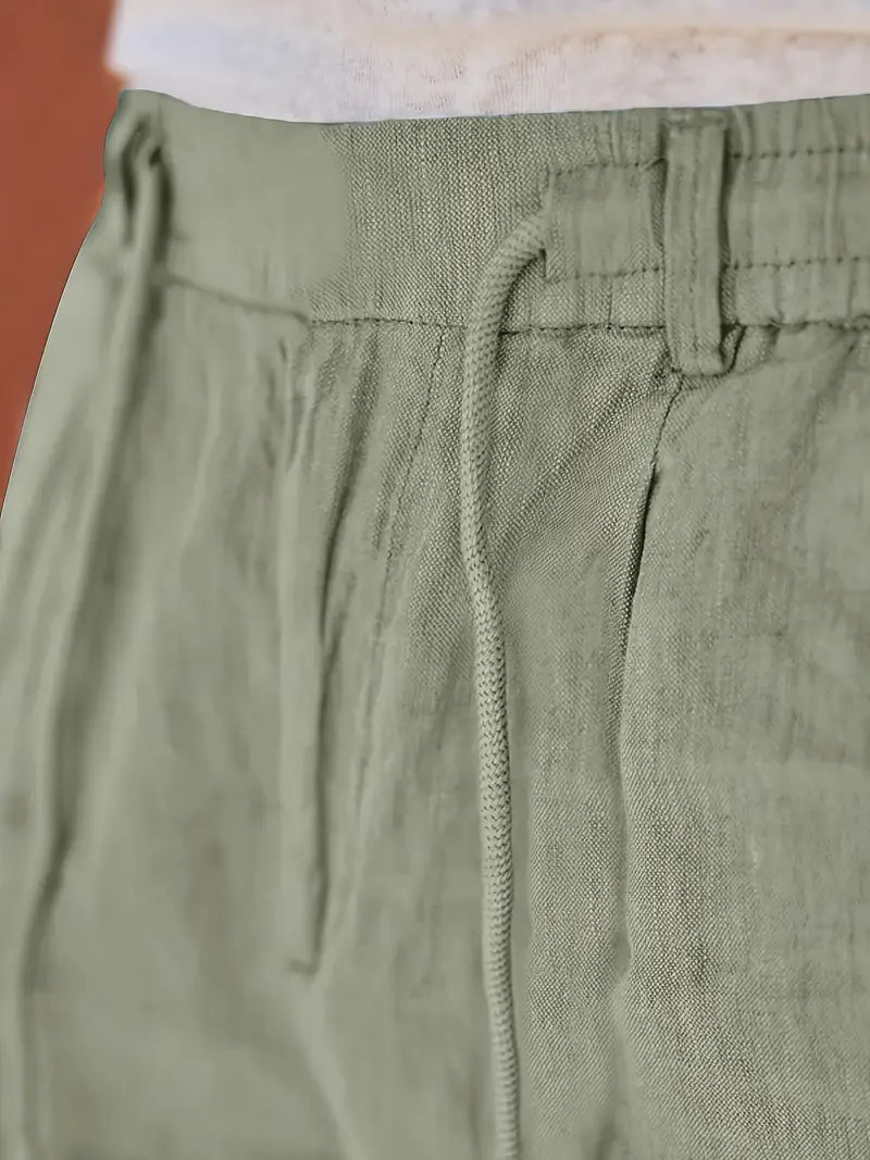 Nichols | Pantalón Lino Hombre Casual Cordón
