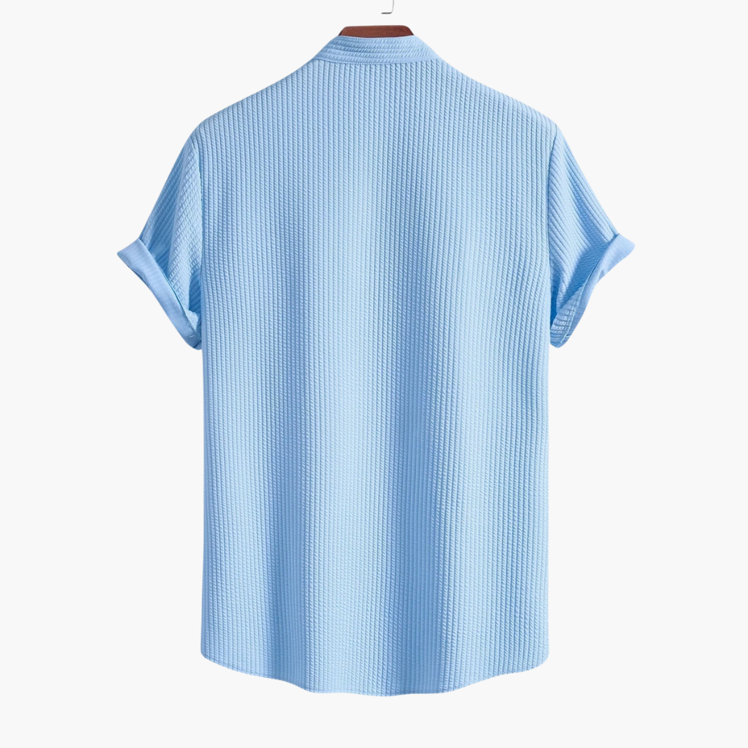 Geoffrey | Camisa De Manga Corta Con Botones Y Textura Para Hombre