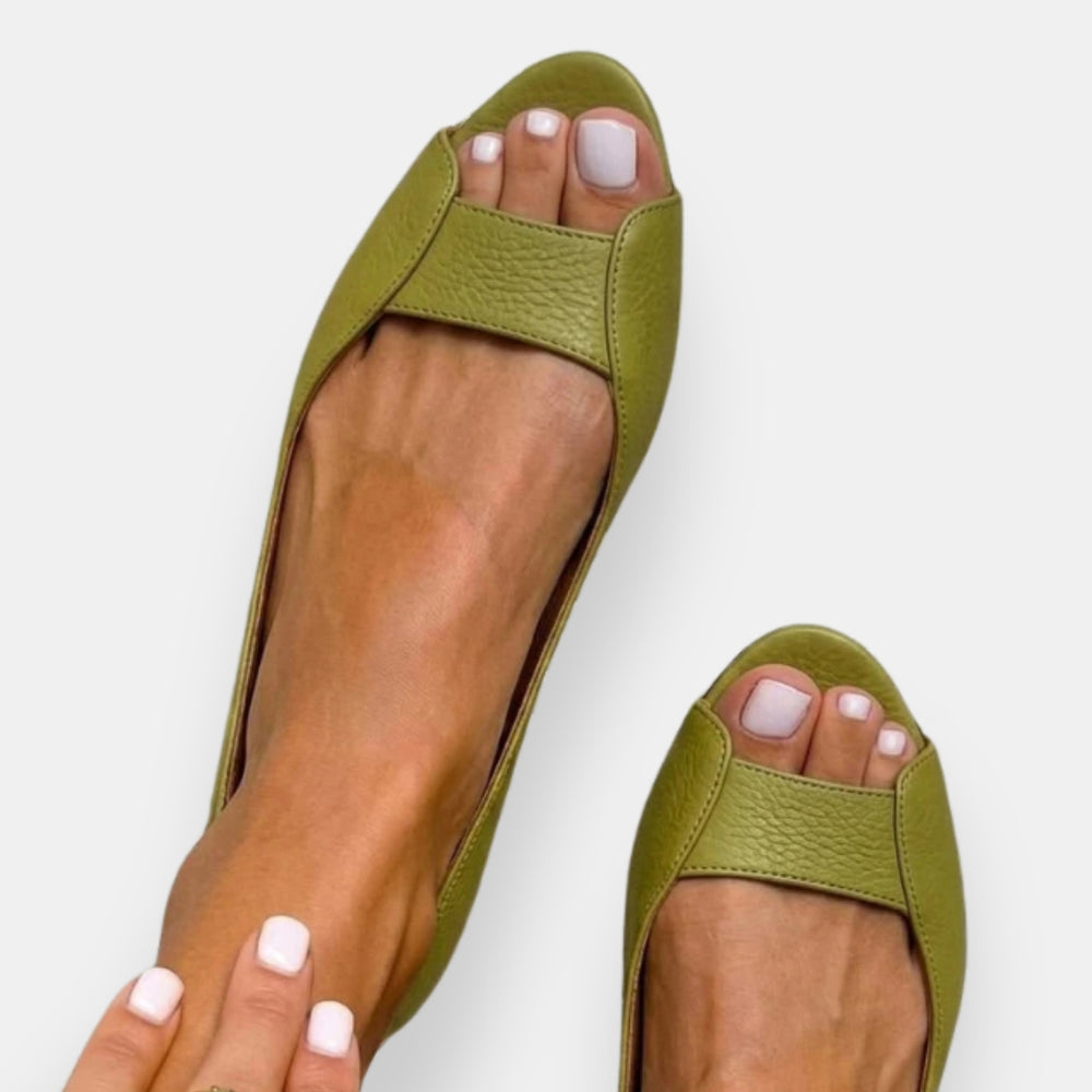 Fryda | Sandalias Planas Con Parte Superior de Textura Metalizada