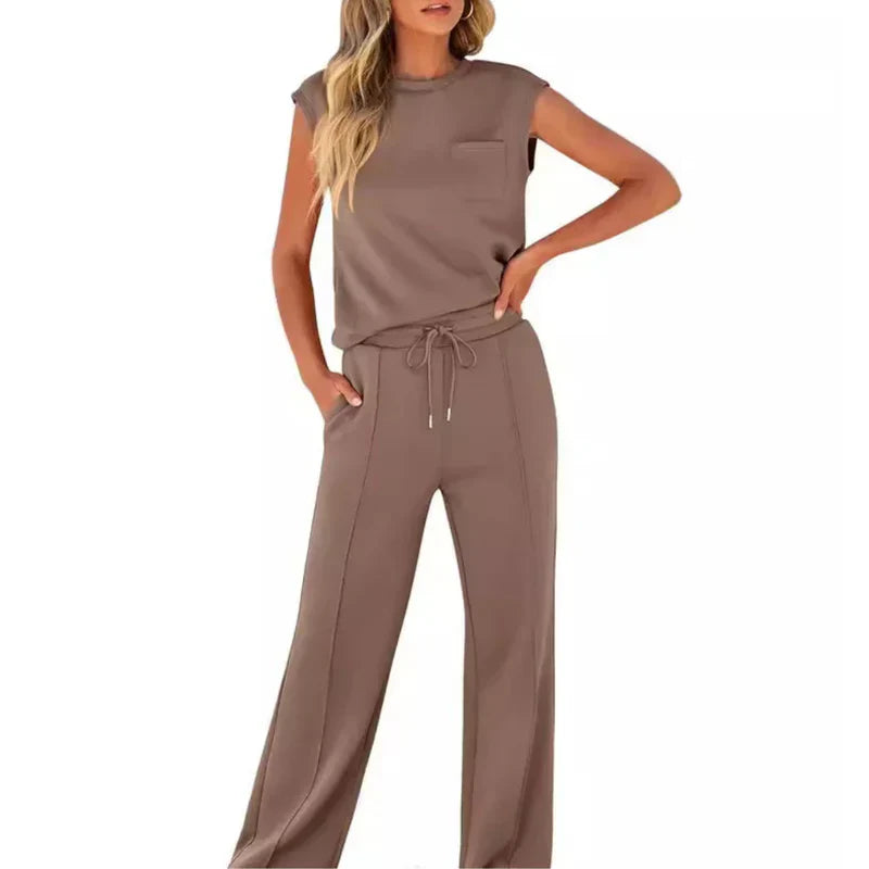 Pestana | Conjunto De Top Sin Mangas Y Pantalones De Pierna Ancha