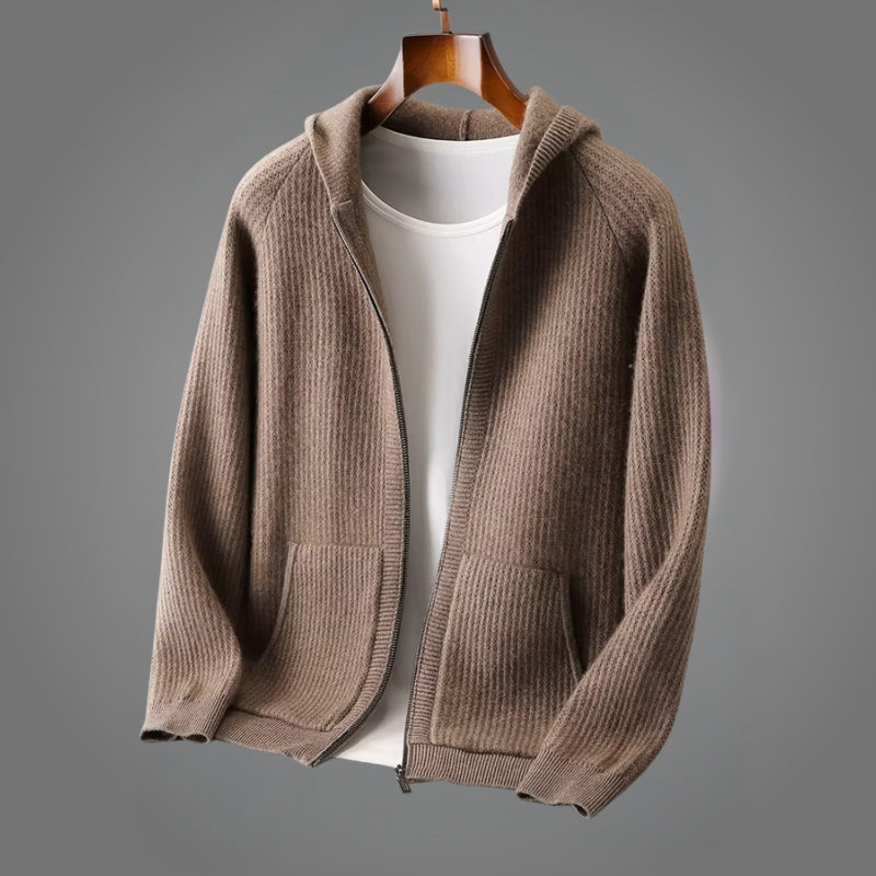 Romain | Sudadera Acanalada Con Cremallera y Capucha