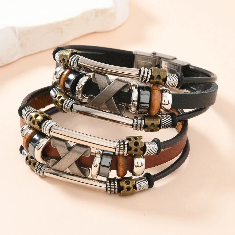 Garland | Pulsera de Cuero de Varias Capas