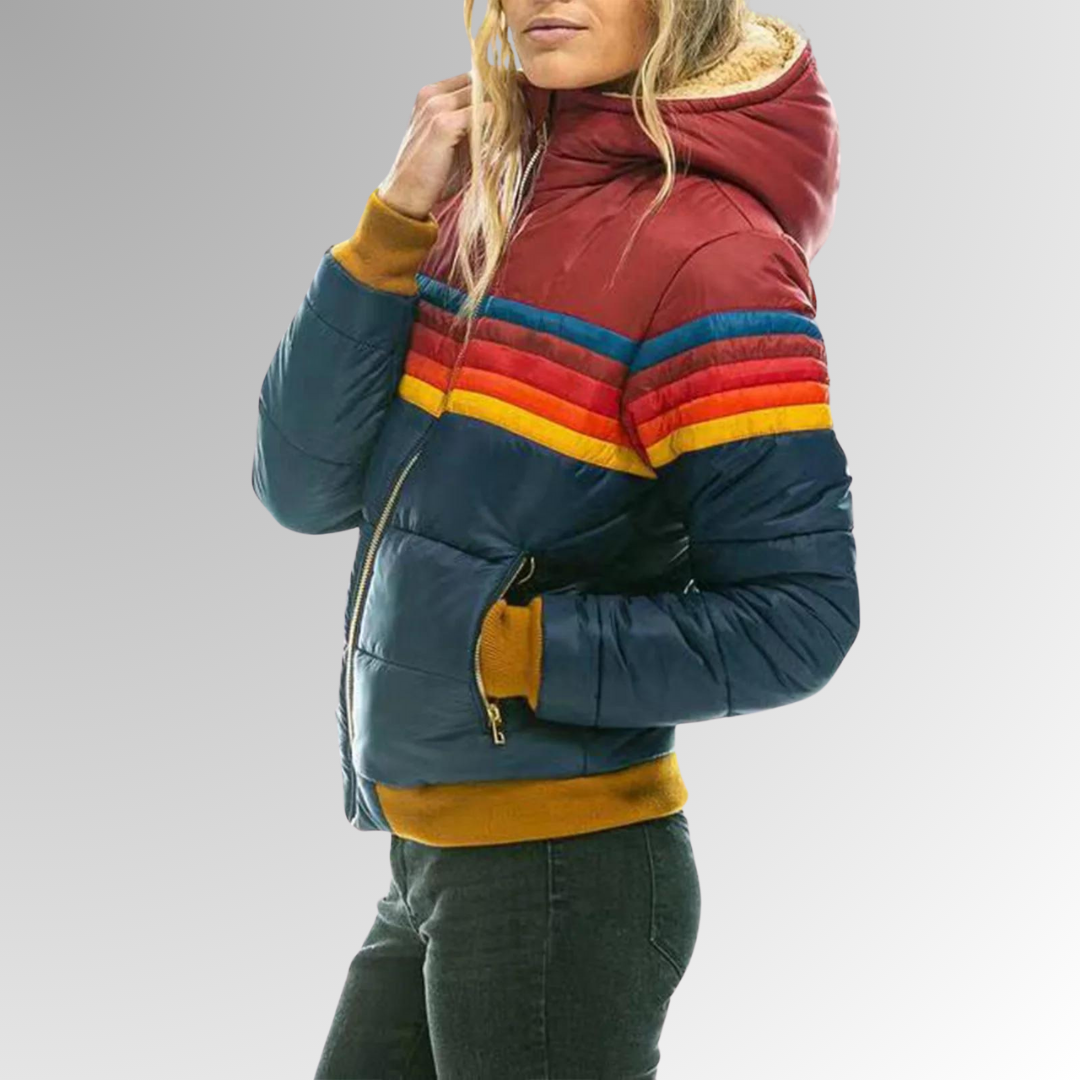 Damen retro zip | Chaqueta con cierre retro y bolsillos