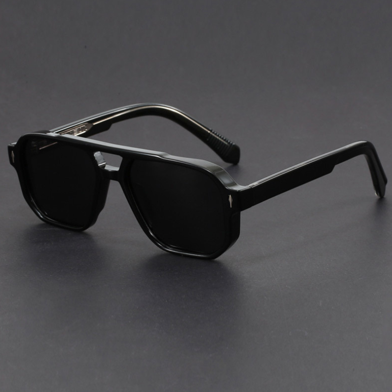 Kieran - Gafas de sol con Montura Cuadrada azul y Cristales Oscuros