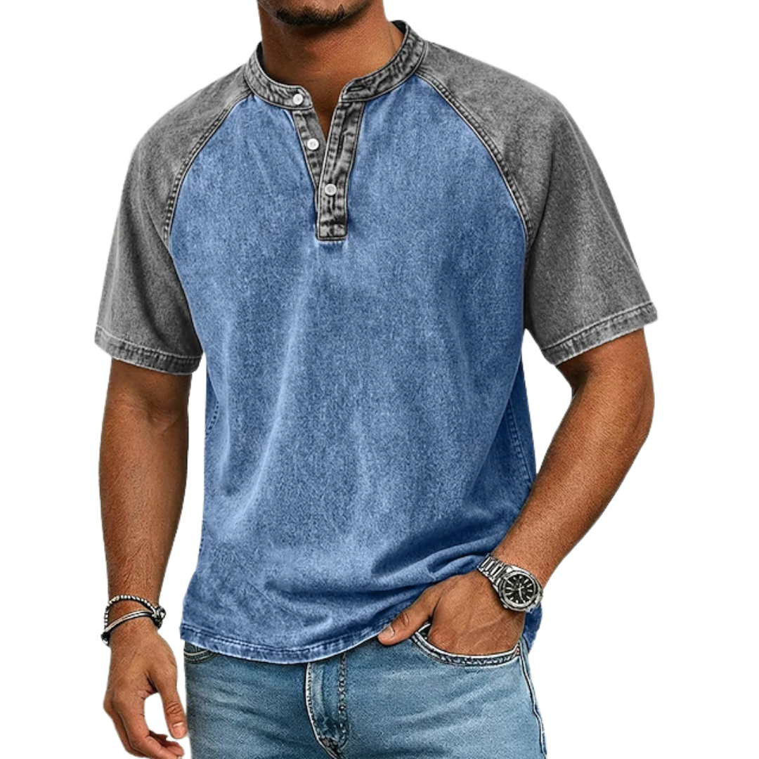 Lawson | Camiseta Henley Bicolor De Manga Corta