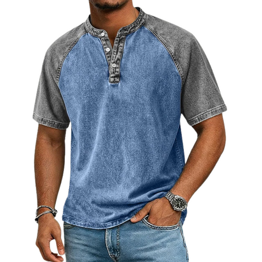 Lawson | Camiseta Henley Bicolor De Manga Corta