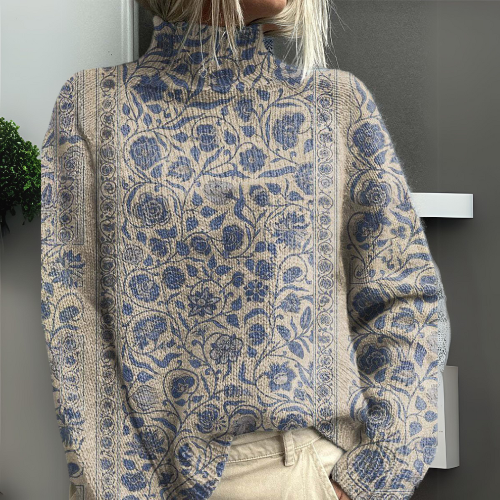 Rasha | Jersey De Punto Estampado Con Cuello Alto