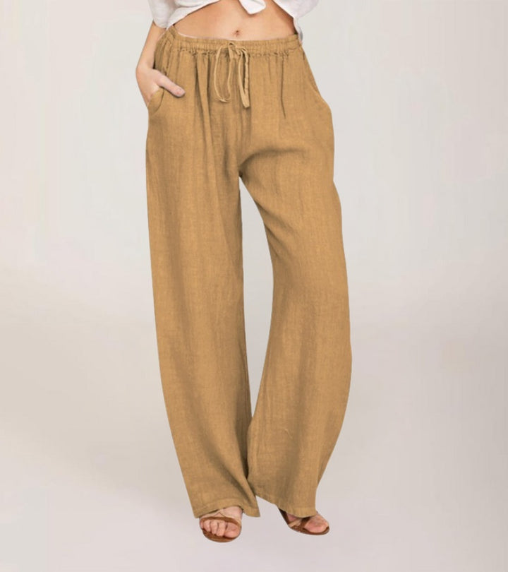 Maialen | Pantalones De Corte Ancho Con Cordón