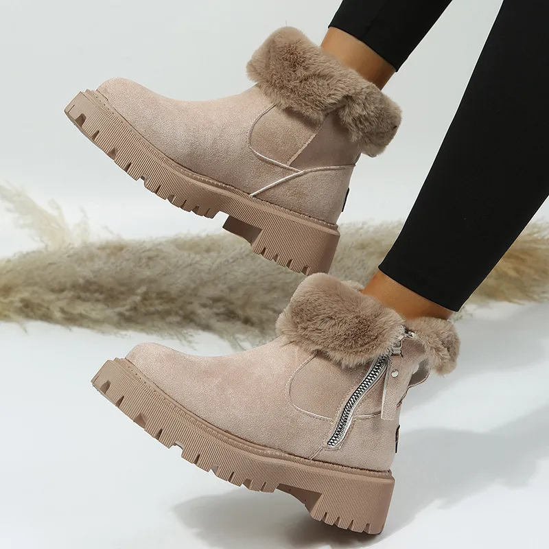 Gertraud | Botines con Puños de Piel y Cremalleras