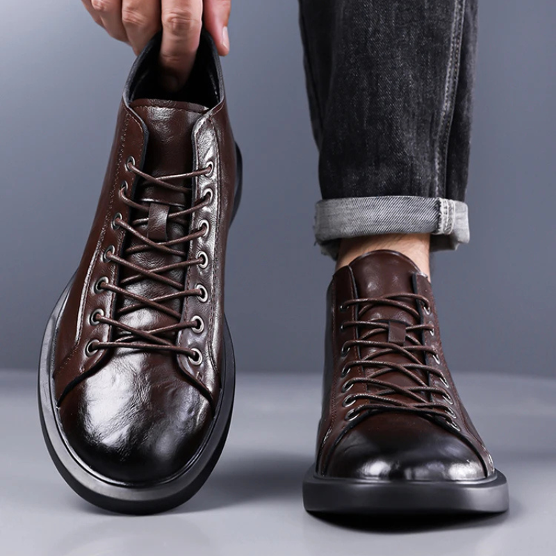 Ailton | Botines Con Cordones y Puntera Redonda