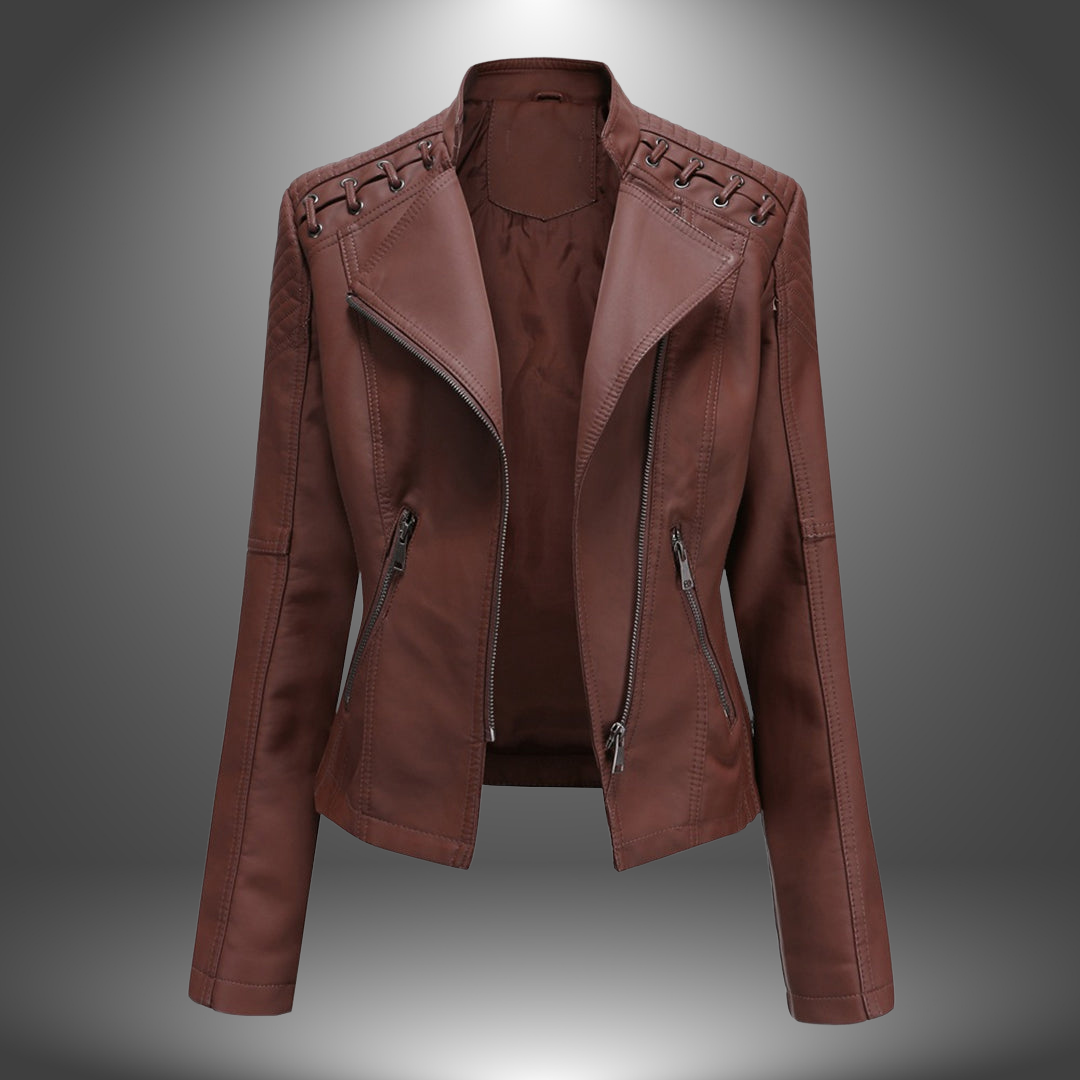Lilia | Chaqueta Con Cremallera Estilo Piel