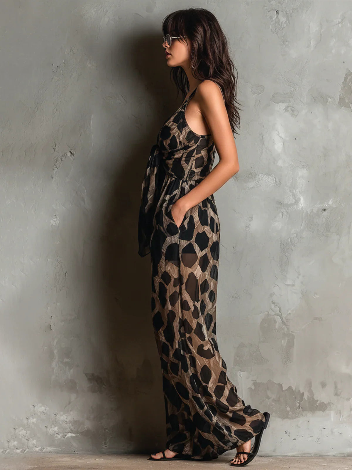 Apophia | Mono Estampado Cuello Halter