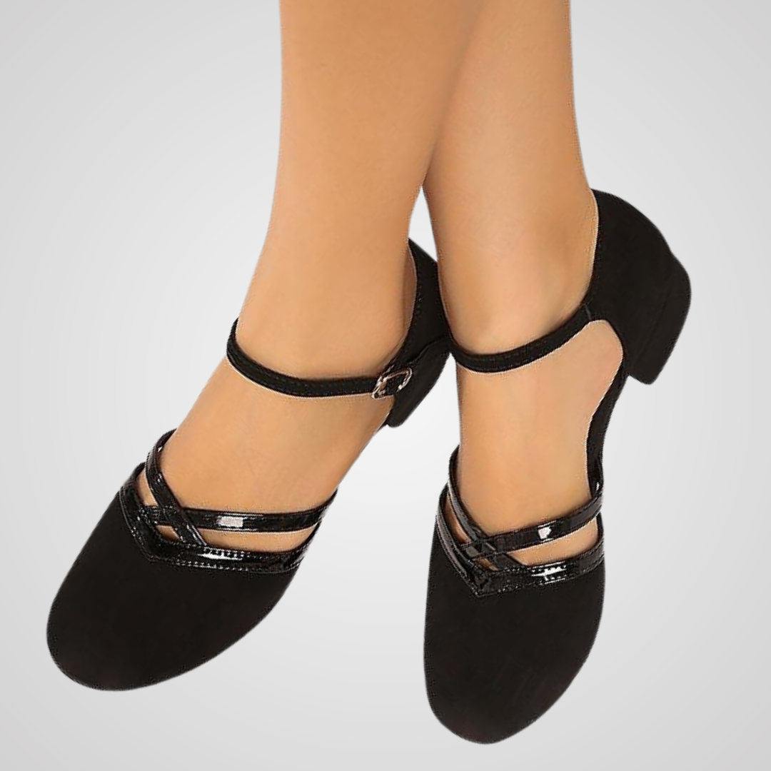Lowitja | Zapatos Mary Jane Negros De Tacón Bajo