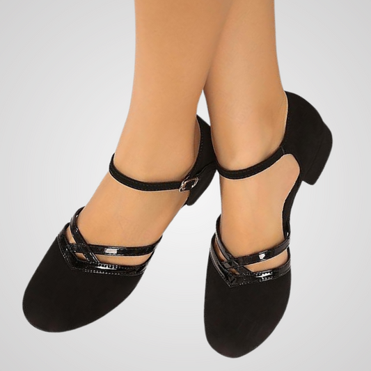 Lowitja | Zapatos Mary Jane Negros De Tacón Bajo