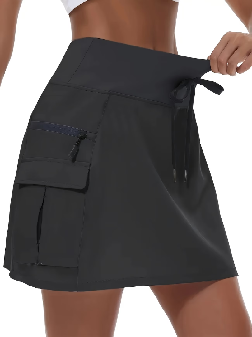 Rianna | Falda Pantalón con Bolsillo Cargo y Cordón