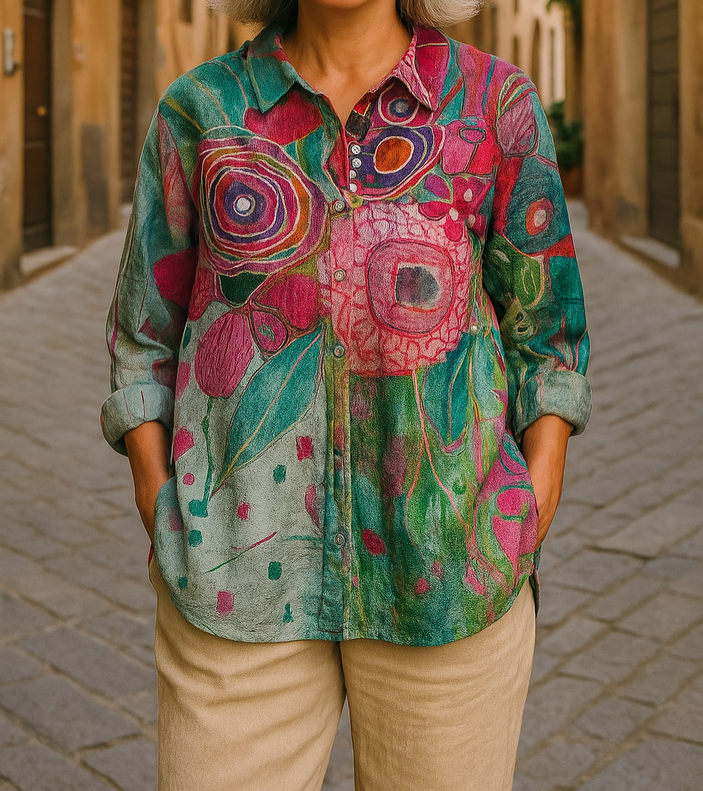 Petra | Camisa Con Cuello, Botones en La Parte Delantera Y Estampado Floral