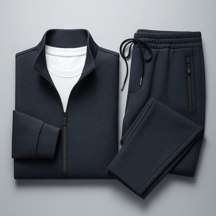 Gwynn | Conjunto Deportivo Negro con Cremallera Hombre