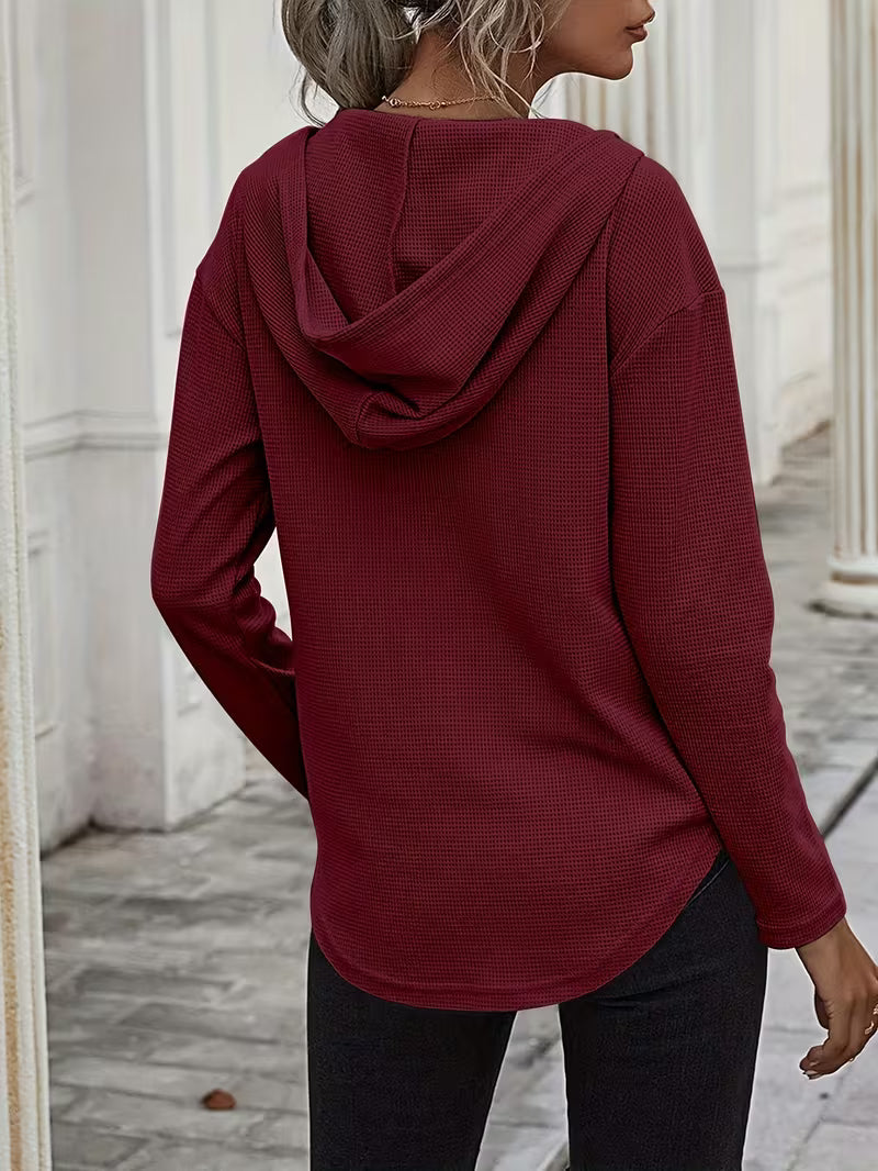 Heydi | Sudadera Con Capucha Manga Larga y Bajo Curvo