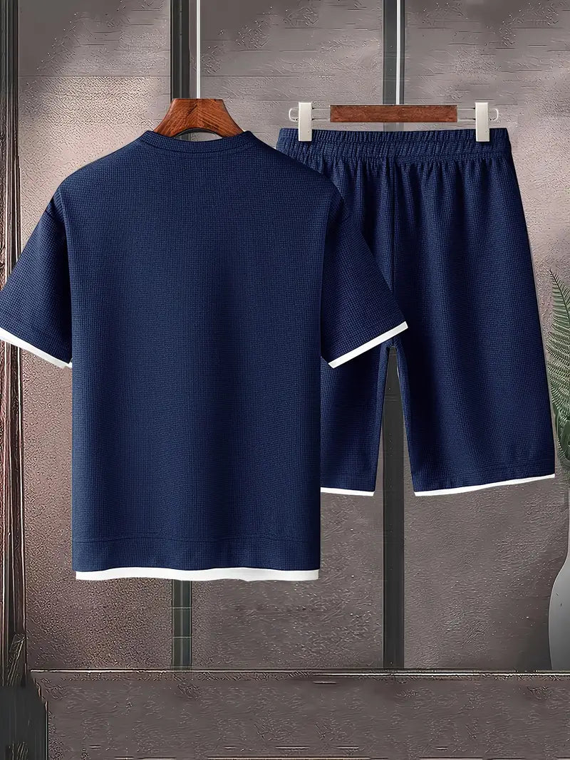 Freire - Camiseta Texturizada y Short Con Cordón