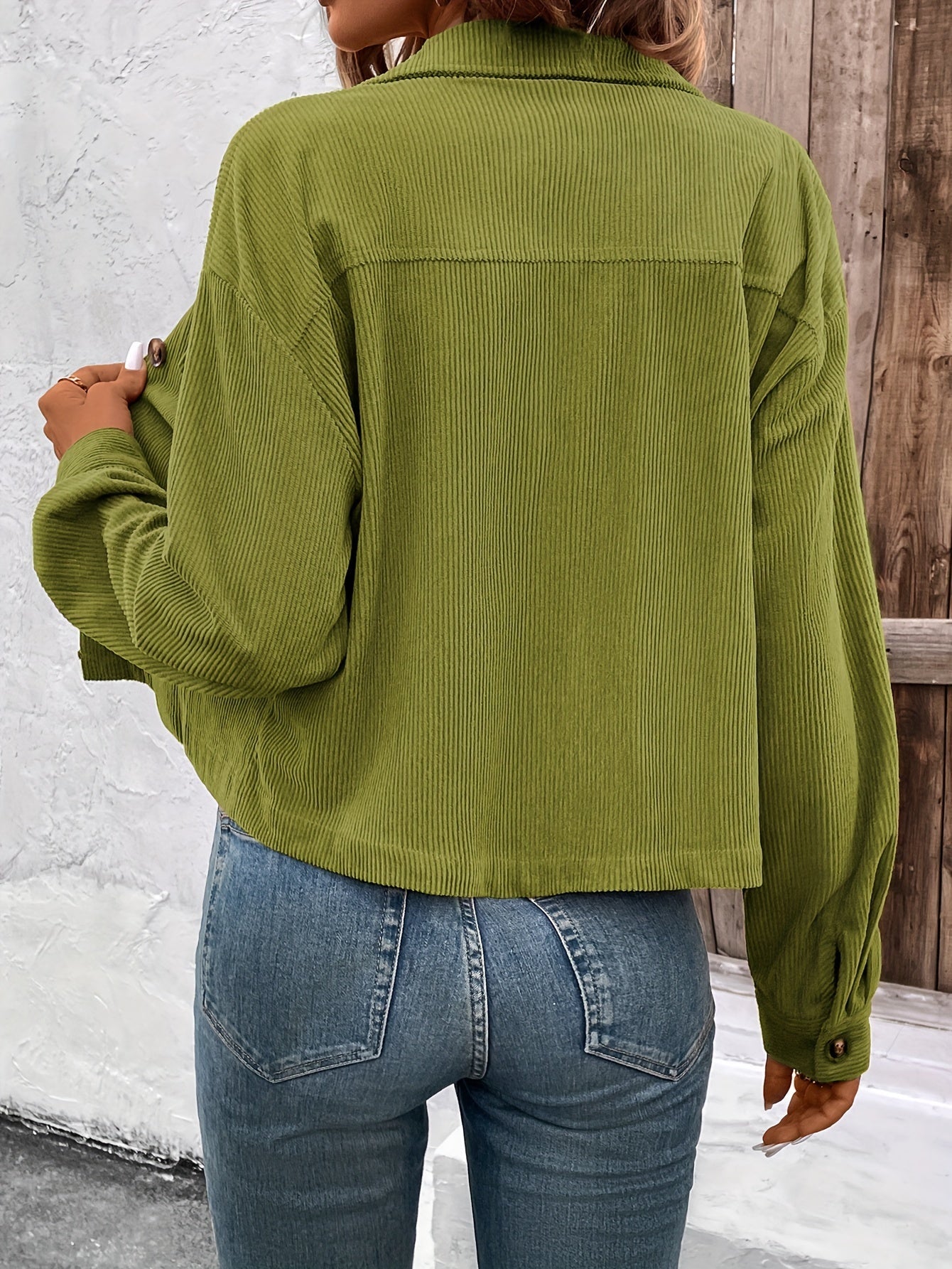 Nichola | Chaqueta De Pana De Manga Larga Con Botones