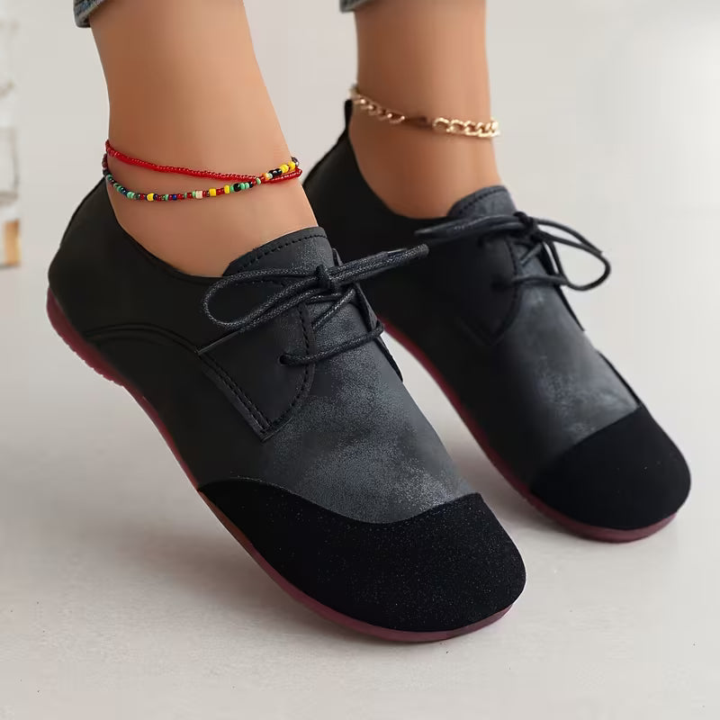 Brigiluxa | Zapatos cómodos con cuña baja y cordones