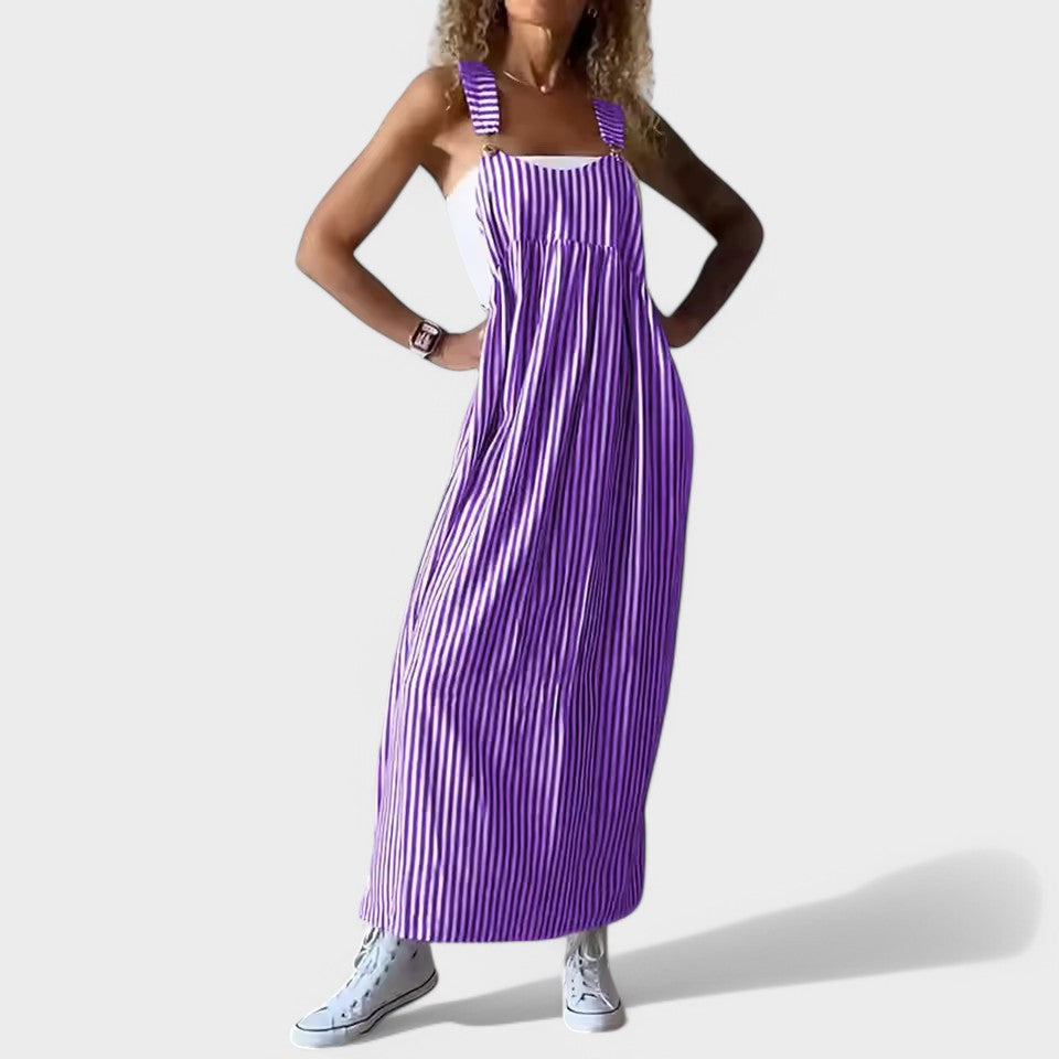 Guzel | Vestido Largo Sin Mangas a Rayas