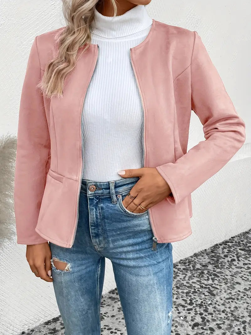 Roksana | Chaqueta Entallada de Manga Larga Con Cremallera