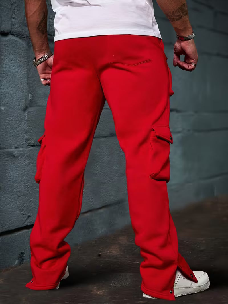 Deyan | Pantalones Cargo Con Cordón Y Múltiples Bolsillos
