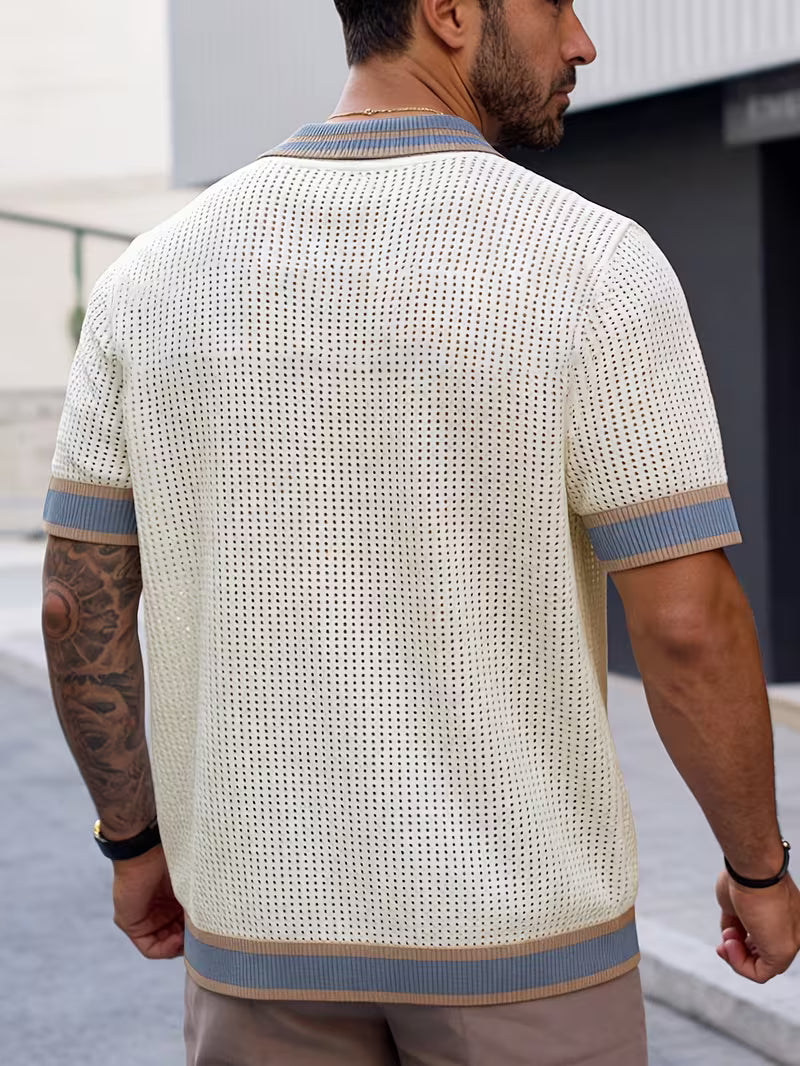 Walt | Camisa De Punto de Manga Corta Con Cuello Solapa