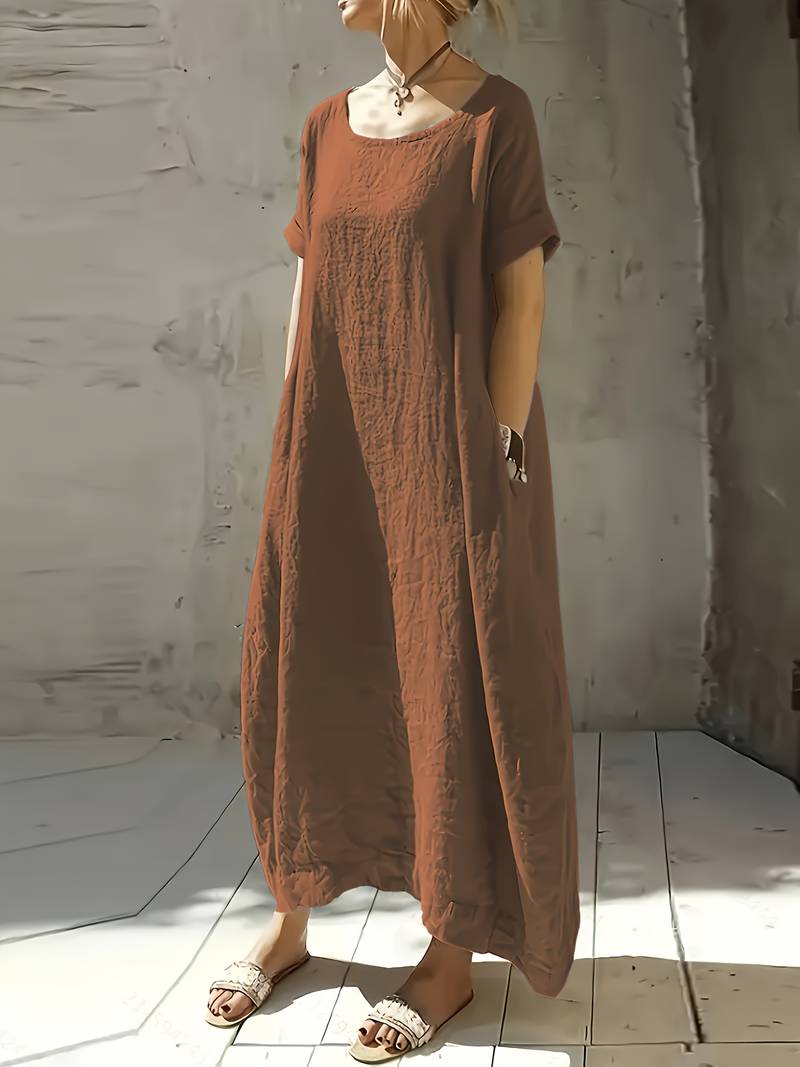 Anuradhi - Vestido largo Informal Con Mangas Holgadas
