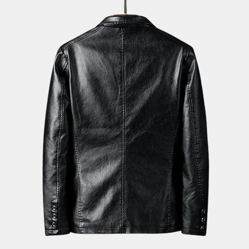 Heinz | Chaqueta Vintage Estilo Cuero Con Botones