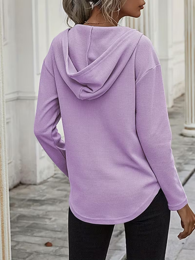 Heydi | Sudadera Con Capucha Manga Larga y Bajo Curvo