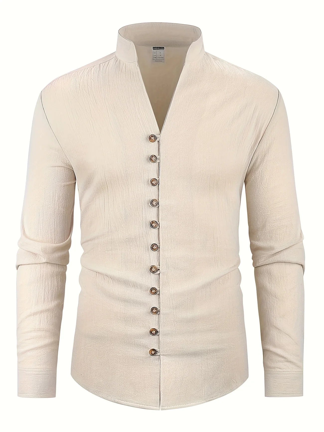 Shayne | Camisa De Hombre Con Cuello Alto Y Botones en La Parte Delantera