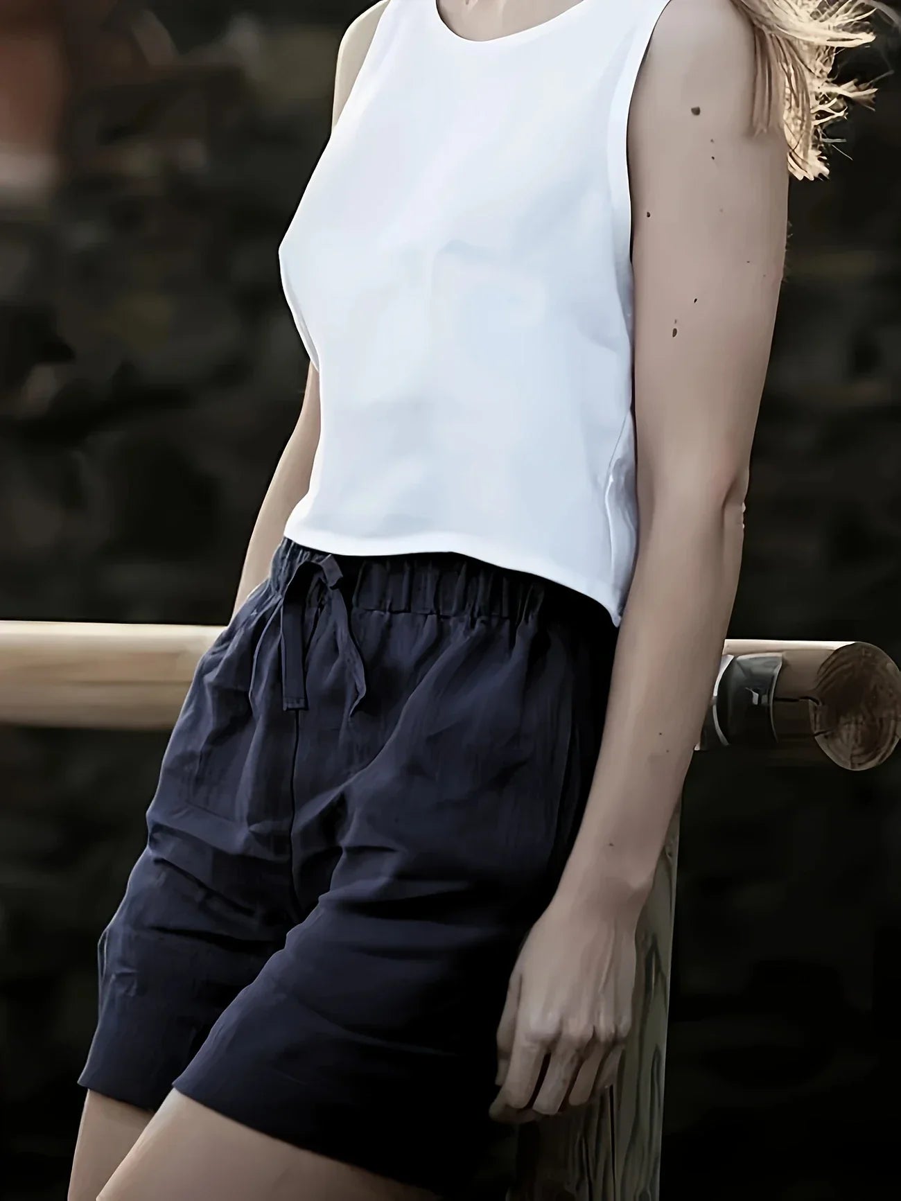 Niamh | Pantalones Cortos de Verano Informales Con Cordón y Bolsillos